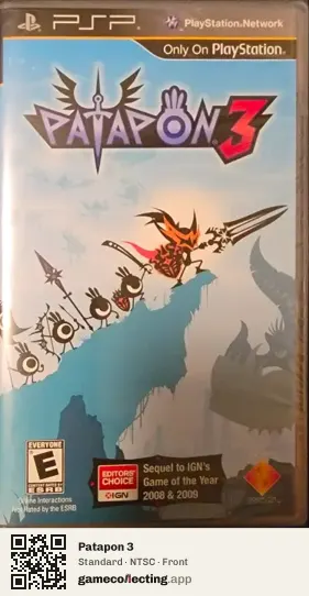 Patapon 3 PlayStation Portable, NTSC box front