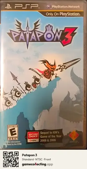 Patapon 3 PlayStation Portable, NTSC box front