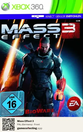 Mass Effect 3 Xbox 360, Germany box front