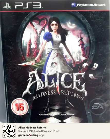 Alice: Madness Returns PlayStation 3, United Kingdom box front