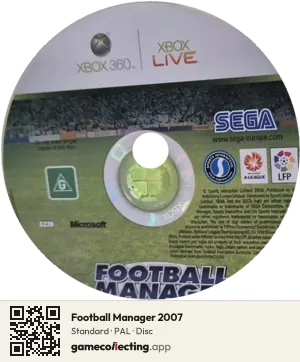 Football Manager 2007 Xbox 360, PAL disc
