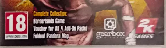 Borderlands, the PEGI square on its front