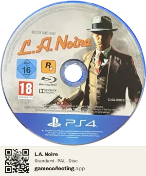 L.A. Noire PlayStation 4, PAL disc
