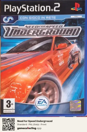 Need for Speed Underground PlayStation 2, Italy box front