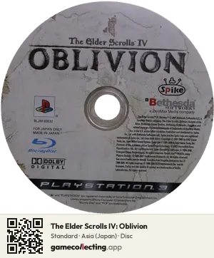 The Elder Scrolls IV: Oblivion PlayStation 3, Asia disc