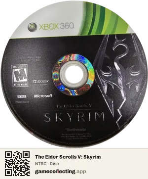 The Elder Scrolls V: Skyrim Xbox 360, NTSC disc