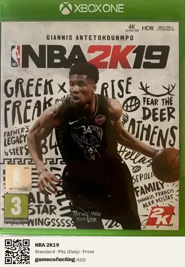 NBA 2K19 Xbox One, Italy box front