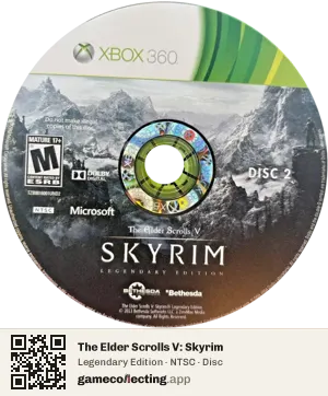 The Elder Scrolls V: Skyrim Xbox 360, NTSC disc
