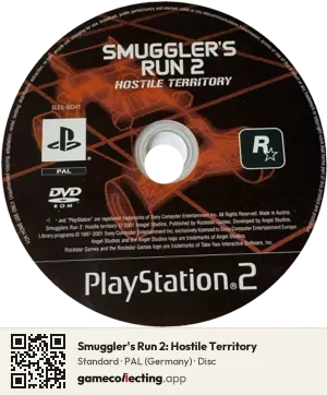 Smuggler's Run 2: Hostile Territory PlayStation 2, PAL disc