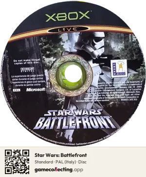 Star Wars: Battlefront Xbox, PAL disc