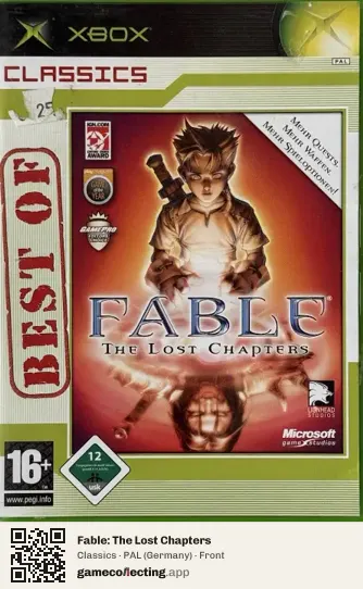 Fable: The Lost Chapters Xbox, Germany box front
