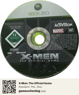 X-Men: The Official Game Xbox 360, PAL disc