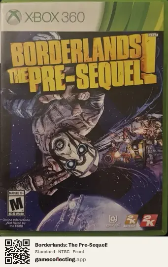 Borderlands: The Pre-Sequel! Xbox 360, NTSC box front