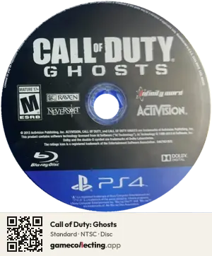 Call of Duty: Ghosts PlayStation 4, NTSC disc