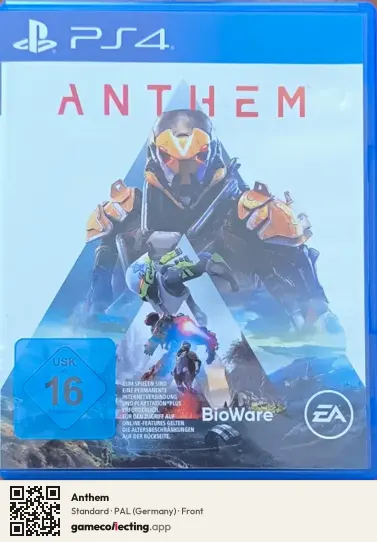 Anthem PlayStation 4, Germany box front