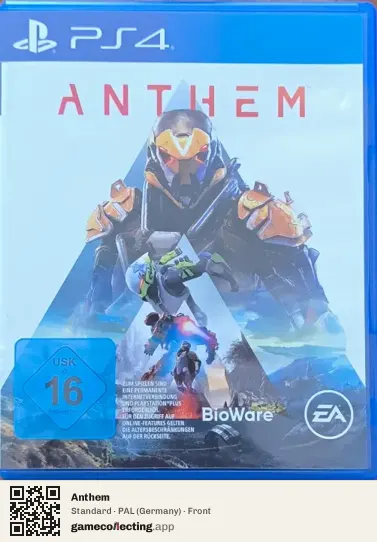 Anthem PlayStation 4, Germany box front