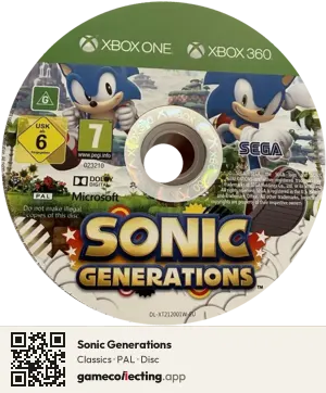 Sonic Generations Xbox 360, PAL disc