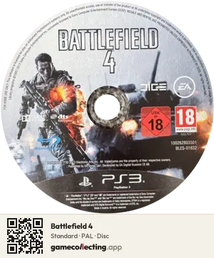 Battlefield 4 PlayStation 3, PAL disc