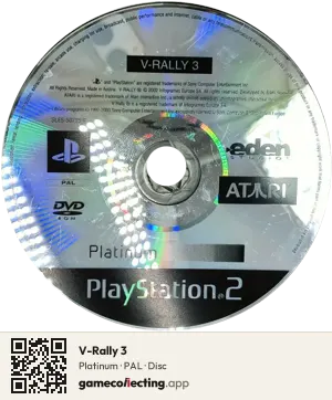 V-Rally 3 PlayStation 2, PAL disc