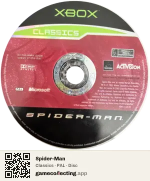 Spider-Man Xbox, PAL disc