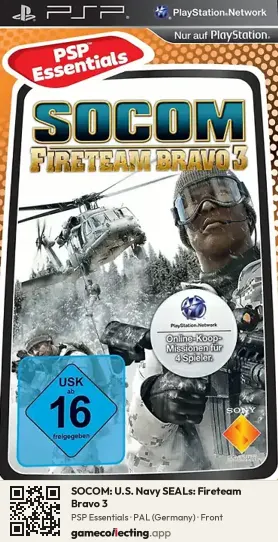 SOCOM: U.S. Navy SEALs: Fireteam Bravo 3 PlayStation Portable, Germany box front