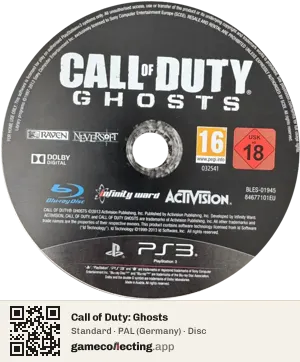 Call of Duty: Ghosts PlayStation 3, PAL disc