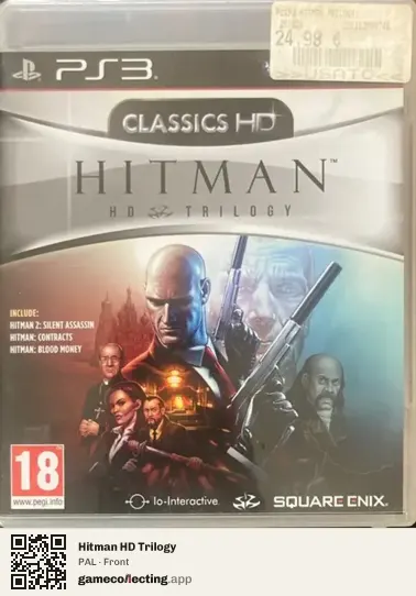 Hitman HD Trilogy PlayStation 3, PAL box front