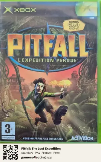 Pitfall: The Lost Expedition Xbox, France box front