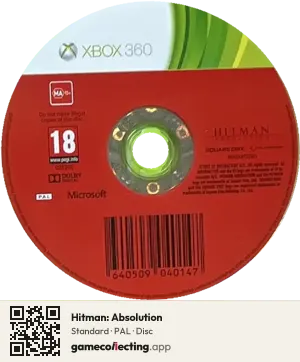 Hitman: Absolution Xbox 360, PAL disc