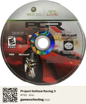 Project Gotham Racing 3 Xbox 360, NTSC disc