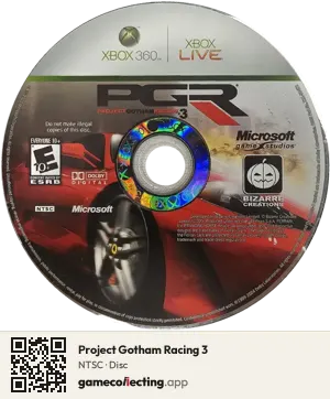 Project Gotham Racing 3 Xbox 360, NTSC disc