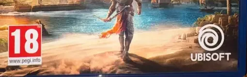 Assassin's Creed Origins, the PEGI square on its front