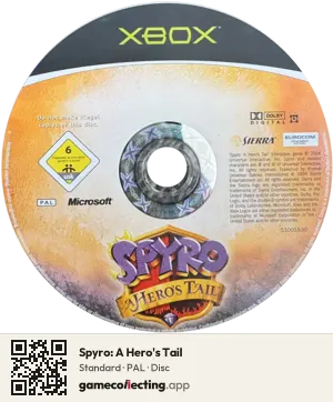 Spyro: A Hero's Tail Xbox, PAL disc