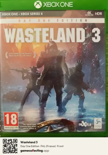 Wasteland 3 Xbox One, France box front