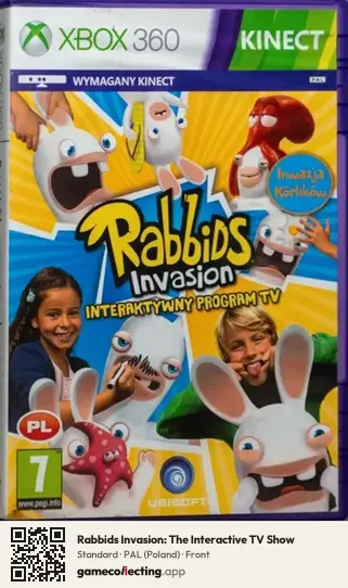 Rabbids Invasion: The Interactive TV Show Xbox 360, Poland box front