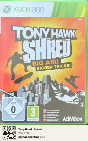 Tony Hawk: Shred Xbox 360, PAL box front