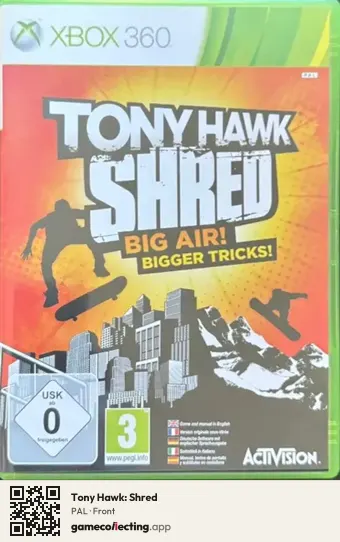 Tony Hawk: Shred Xbox 360, PAL box front
