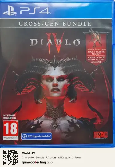 Diablo IV PlayStation 4, United Kingdom box front