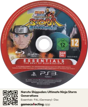 Naruto Shippuden: Ultimate Ninja Storm Generations PlayStation 3, PAL disc