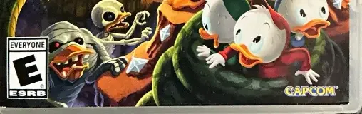 DuckTales: Remastered, the ESRB box on its front