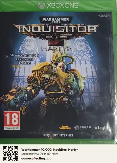 Warhammer 40,000: Inquisitor: Martyr Xbox One, France box front
