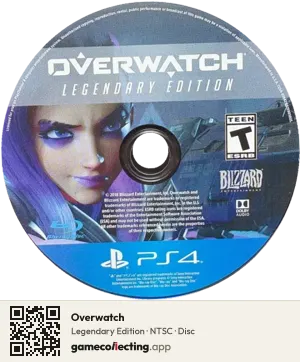 Overwatch PlayStation 4, NTSC disc
