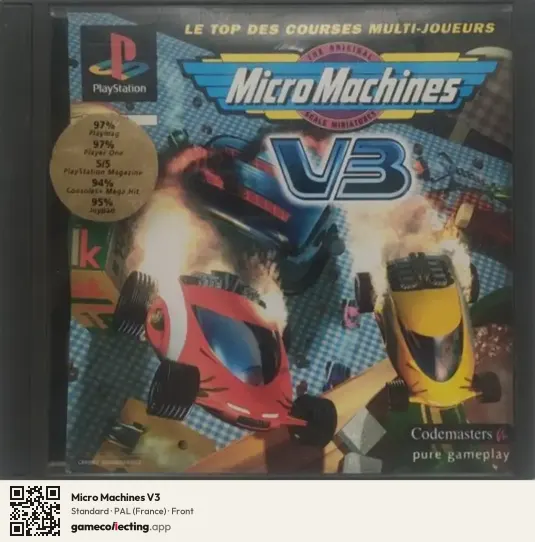 Micro Machines V3 PlayStation, France box front