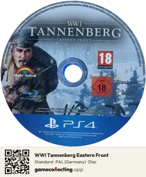 WWI Tannenberg Eastern Front PlayStation 4, PAL disc