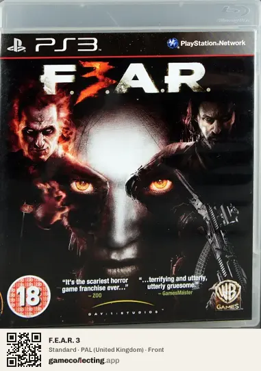 F.E.A.R. 3 PlayStation 3, United Kingdom box front
