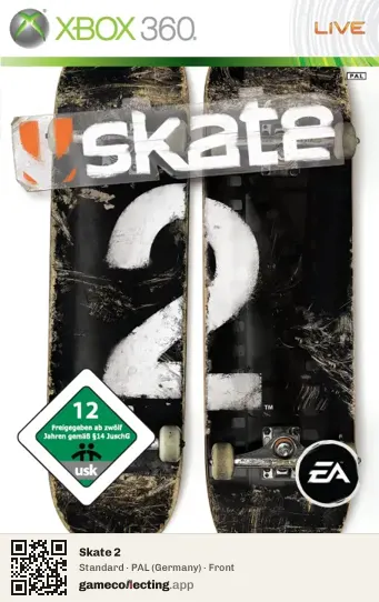 Skate 2 Xbox 360, Germany box front