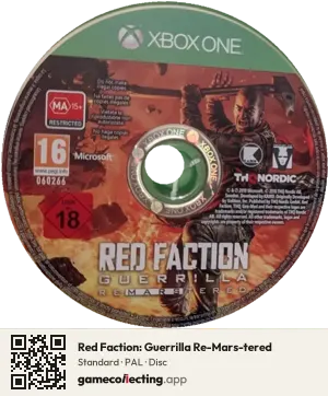 Red Faction: Guerrilla Re-Mars-tered Xbox One, PAL disc