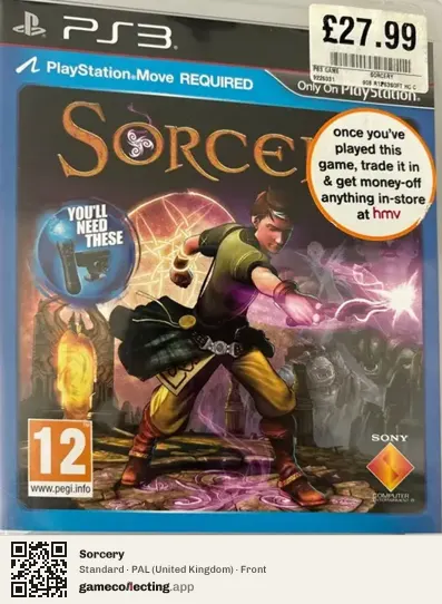Sorcery PlayStation 3, United Kingdom box front