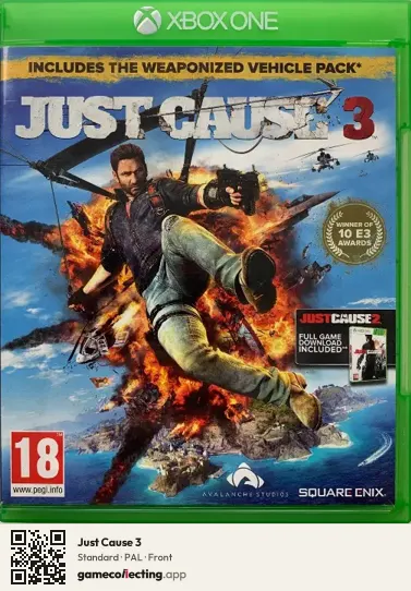 Just Cause 3 Xbox One, PAL box front