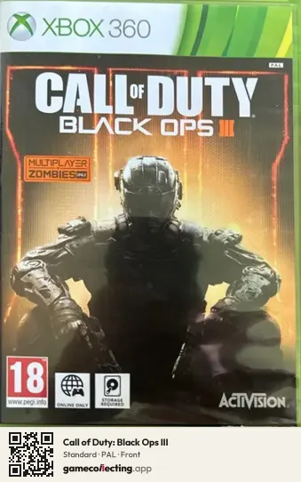 Call of Duty: Black Ops III Xbox 360, PAL box front